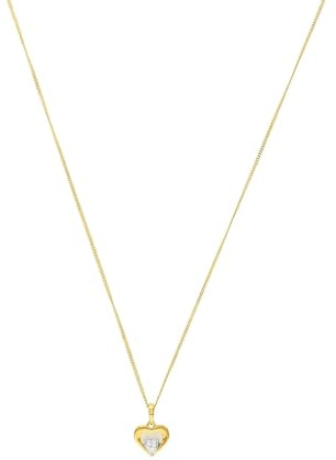 Amor Kette mit Anhänger Damen Halsschmuck, mit Zirkonia synth., 42 cm, Bicolor, Herz, Kommt in Schmuck Geschenk Box, 2014399
