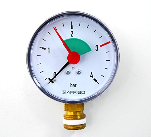 B teurobrecher - Heizungsmanometer 0-4 bar G 3/8 senkrecht