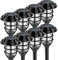 GIGALUMI Solarleuchten Garten Solarlampe für Außen, 8 Stück Gartenleuchten, Wasserdichte LED Deko Wegleuchten für Rasen, Terrasse, Patio, Weg (Weiß)