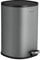 SONGMICS Rubbish Bin, 5 L Bathroom Bin, Steel Pedal Bin, with Inner Bucket, Soft-Close Lid, and Handle, for Bathroom, Toilet, Grey and Black LTB14GS