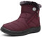Gaatpot Stivali Donna Stivaletti Invernali Scarpe Cotone Outdoor Stivali da Neve Caldo Peluche rosso 42 EU