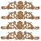 4Pcs 30 * 7 Cm Holz Skulptur Lang Corner Flourish Applique Blumenmuster Möbel Wohnung Deko Europäischer Stil,Lange Holzschnitzerei Applikation