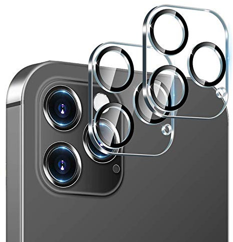 UEEBAI Rear Camera Lens Protector for iPhone 12 Pro Max 6.7 inch, 2 Pieces Clear Ultra-Thin High Definition Anti-scratch Bubble Free 9H Hardness Tempered Glass Back Lens Cover - Transparent
