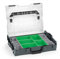 Bosch Sortimo Sortimentskasten L BOXX 102 anthrazit Deckel transparent mit Insetboxen-Set D3 Sortierboxen für Kleinteile | ideale Schraubenbox Aufbewahrung Kleinteilemagazin Alternative