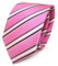 TigerTie Designer Seidenkrawatte in rosa pink schwarz weiss gestreift