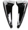 Für Xdrive Emblem Logo für X5 F15 X5M F85 2014–2018 Shark Gills Side Fender Vent Dekoration 3D Aufkleber Auto Zubehör Auto-Styling (Silber + While)