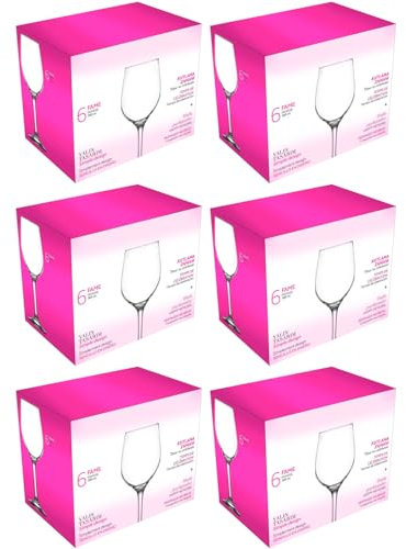 Tradineur - Pack de 36 Copas - Modelo Fame - Capacidad: 300 ml - Ideal para Vino - Aptas para lavavajillas - Tamaño Aprox: Ø 6 x 19,3 cm