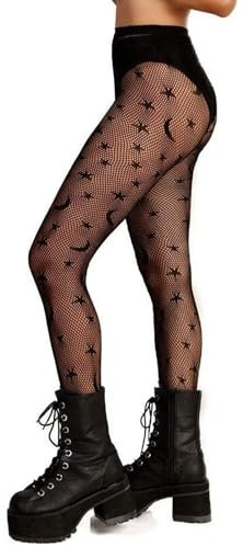 XIUSEMY Collants sexy pour femme Bas résille Collants à motifs Collants chaussettes hautes (XY Noir)
