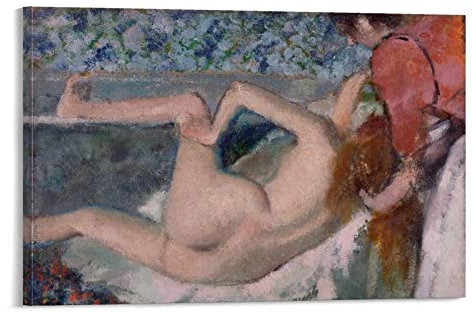 Edgar Degas Poster After The Bath von Edgar Degas, dekoratives Gemälde, Leinwand, Wandkunst, Wohnzimmer, Poster, Schlafzimmer, 50 x 75 cm