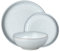 Denby - White Speckle Coupe Dinner Set for 4-12 Piece Ceramic Tableware Set - Dishwasher Microwave Safe Stoneware Crockery - Reactive Glaze, White - 4 x Dinner Plates, Medium Plates, Cereal Bowls