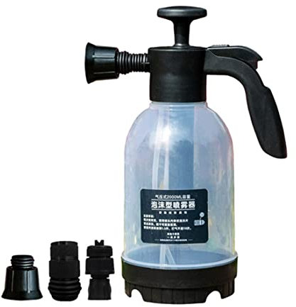 Iedogo Pulverizador de jardín Manual, pulverizador de Espuma de Prensa Manual, pulverizador de Burbujas de 2L para Lavado de Autos, 3 boquillas Incluidas
