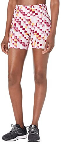 Brooks Moment Collants courts 12,7 cm, Imprim carreaux de rythme, Taille L