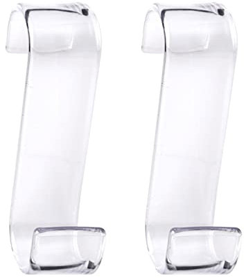 GEDY | Merlino Set da 2 Appendiabiti, Finitura Trasparente, Serie Realizzata in Resine Termoplastiche