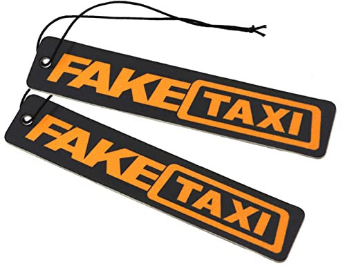 2er Set Tuning Lufterfrischer Duftbaum fürs Auto Air Freshener Design Duft Anhänger (2x Fake Taxi)