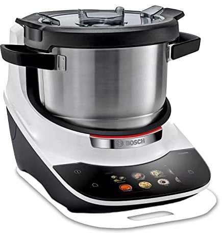 Gleitbrett aus Acryl für Bosch Cookit und viele weitere Küchengeräte | weiß | 46x23cm | hochwertige Teflongleiter für müheloses Verschieben und Gummifüße für festen Stand | Made in Germany