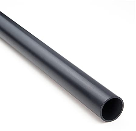 Baumaxxe PVC Rohr 20mm - Kunststoffrohr 1 Meter - 16 Bar - bm010 | 1/2 Zoll, 1,5mm Wandstärke, glatte Rohrenden zum Verkleben in KlebeMuffe 20mm, Pool Zubehör für Poolverohrung 20mm