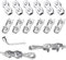 Abrazadera de Cable Abrazadera Dúplex M4 12pcs Abrazadera de Cuerda Para Cable De Kit de Suspensión de Cuerda Tendedero (M4)