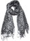 Generisch Damen Stola Schal Halstuch Tuch Langschal Fransen Lang schal mit Leo Leopard Muster Accessoires (A Grau)