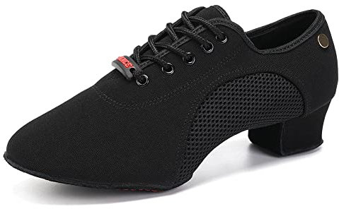 JUODVMP Latein Jazz Tanzschuhe Modern Damen Geschlossene Lehrleistung Standard Gesellschaftstanzschuhe Schnürung 3,5 cm Absatz Modell 902,38 EU