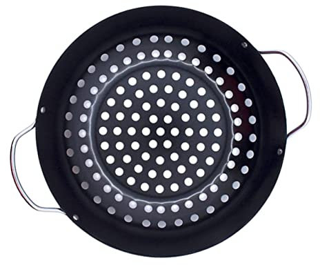 Mipcase Piastra Per Barbecue Con Fori Padella Antiaderente Teglia Rotonda Per Arrosti Facile Da Pulire Per E Verdure Uso Familiare