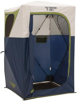 Territory Tents® Jet Set Privacy Duschzelt, Jet Set Framework, Keine Montage, Campingdusche, Camping-WC, Sichtschutzzelt, Dusche, 198,1 x 157,5 x 157,5 cm, PT100DB