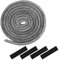 Ofendichtschnur, 6mm x 2,5m Dichtungsband für Kaminofen, mit 4 Stück Hochtemperaturbändern, Dichtschnur für Kaminofen, Dichtungsdraht für Kamintüren, Rauchtür Dichtungskabel, Für Kamine, Schornsteine