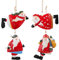 GEEHUA 4 Stück Metall Weihnachtsanhänger Dekoration, Mollige Weihnachtsmann Figuren Weihnachtsbaum Hängede Deko, Christmas Deko Geschenke Weihnachtsbaumschmuck Weihnachten Fensterschmuck