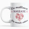 Cadeau Marraine Anniversaire Noel pour le plaisir d'offrir Tasse la meilleure Marraine du monde entier Message Communion original Mug Marraines avec un Gros Coeur