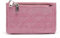 MISAKO Porte-Monnaie à Double Fermeture éclair en Cuir Verni - Petit Porte-Monnaie avec Compartiments Revi Rose 9 X 15 X 2 cm