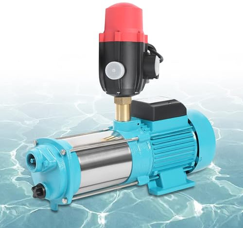Edelstahl Kreiselpumpe,1300W Förderhöhe 98m Ansaughöhe 8m, Gartenpumpe, 4000L/H Wasserpumpe Centrifugal Pump für Bauernhöfen, Teichen, Gärten, Springbrunnen und Hauswasserwerke