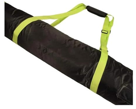 ATUMY Skiausrüstung Vollständig gepolsterte Einzel-Ski-Reisetasche mit doppellagiger, gepolsterter Ski-Softcase-Tasche und Snowboard-Aufbewahrungstasche Snowboard Bag(Green 160cm)