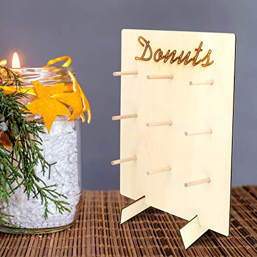 CFTGIW Innovative Donut Rack DIY Wall Hanging Lagers Rack Weihnachtsfeier Dekoration Es Kann EIN Schöner Par Donut Rackwall Lagerung Rackwall Boarding Boarding Boarding Holz Sein
