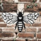 Epsom Metal Honey Bee Silhouette Wall Art – Rustic & Black Variants | 24 x 38 CM | Indoor & Outdoor Hanging Bee Décor for Home, Garden, Patio, Fence, or Backyard (Black Metal Finish)