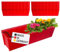 Hossi's Wholesale 12 Euro-Paletten Blumenkästen-Einsätze | 37,3cm Rot | Pflanzkasten für Europalette Palette | Balkonkasten | Blumentopf | aus stabilen Kunststoff | Made in Germany