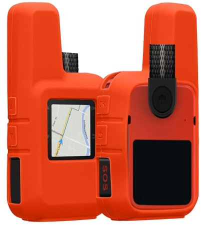 kwmobile Silicone Case for Garmin inReach Mini 2 Case - Protective Cover for GPS Handheld - Anti-Slip Outdoor Sleeve in Orange