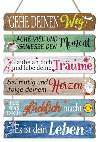 BINCUE Insirierende Wanddeko Jugendliche Schild Wandbild Kindzimmer Deko