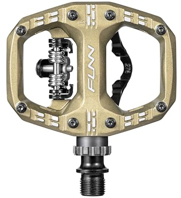 Funn Clast MTB Klickpedale, einseitig | Alu-Druckguss, Flat-Seite mit 8 Pins, CrMo-Achse, Patronenlager, ca. 385g, Gravel und Pendeln