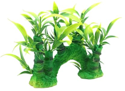 Cnrfeoap Aquarium-Ornament, künstlich, Bambus, leicht zu reinigen und zu pflegen, für verschiedene Größen, Aquarien, Landschaften, Wasserpflanzen, Büro, Aquarien, Dekoration