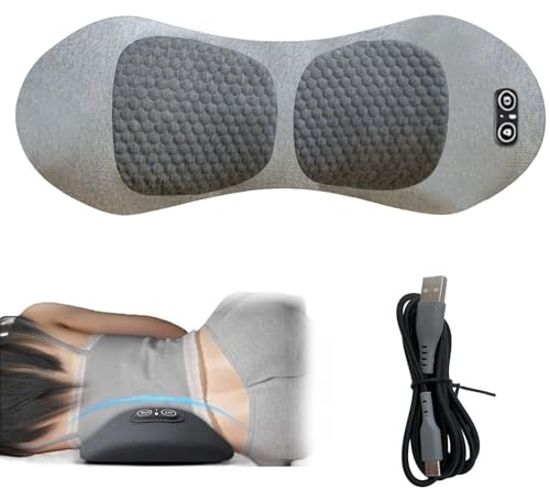 3 in 1 Rückenmassagegerät - Komfortprodukte mit Traktion, Vibration & Wärme, Heizung Akupressurkissen für Nacken/Schultern/unteren Rücken, Wirbelsäulenpflege Flüsterleises Rückenmassagegerät Mama und