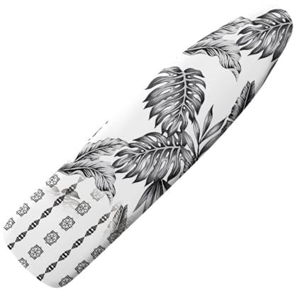 Ironing Board Covers 122 x 38cm Plant Easy-Fit for Protecting Ironing Board Size Up to 122 x 40cm, Universal Elasticated Cover