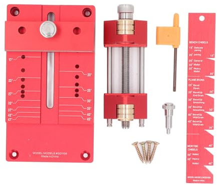 Asentador de Afilado para Formones y Cinceles 15° a 45° - Guía Soporte Ajustable para Ángulo Preciso, Kit de Afilado para Taller de Carpintería
