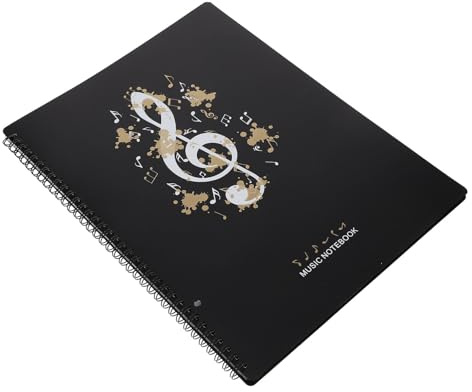 ERINGOGO Music Folder with Transparent Poly Pockets Sleeve Binder for Marching Band and Piano Music Storage Stylish Organizer for Students and Musicians