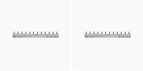 ABB 2CDL231001R1012 Phasenschiene 3-phasig • Sammelschiene 12 Module • Querschnitt 10 mm² • für Sicherungsautomaten • (Packung mit 2)