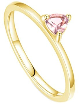 RDSGYZ Gold Ringe Frauen 750, Ehering Damen Einzeln Solitär mit Morganit Verlobungsring Hochzeit Ringe Nickelfrei Größe 60 (19.1)