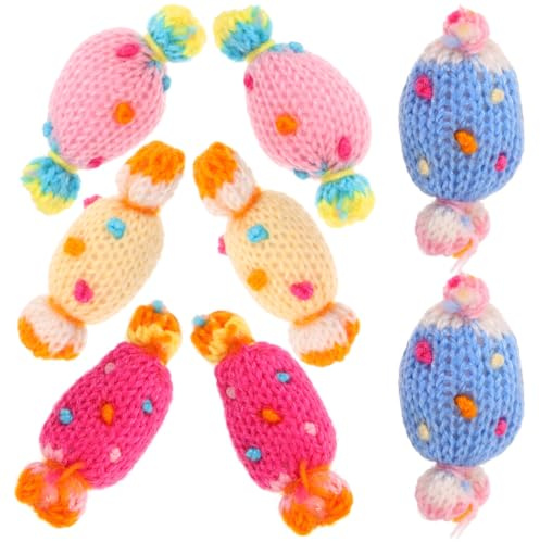 DECHOUS Candy Aufnäher Zum Aufnähen 8 Stück Süßigkeiten-Ornament Für Kleidung Diy-Nähen Und Bastelprojekte Applikation Für Schals Hüte Rucksäcke Und Bekleidungsornament