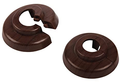 Klapprosette | 12 mm oder 1/8 Zoll | Außendurchmesser 40 mm | 2er-Set | Rosette | Eiche dunkel