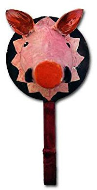 Gall&Zick Wandhaken Haken Mehrzweckhaken Metall Dekoration Bemalt Bunt Kinder Tierhaken (Schwein)