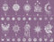 Acchiappasogni Mandala farfalla tatuaggio stencil in rete riutilizzabile set da 10 fogli viola