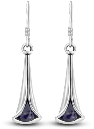 UNIQUE exklusive Damen Ohrhänger Pendel echter Amethyst Tropfen 925 Sterling Silber nickelfrei 3 Karat in Juweliers- Qualität