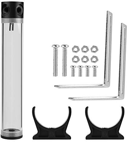Wasse rkühlbehälter, 190 mm / 240 mm / 300 mm / 400 mm * 50 mm Durchmesser POM-Zylinder-CPU-Wasserkühler-Reservoirsystem Kühlkörper-Kit für PC-Computer(300 mm)